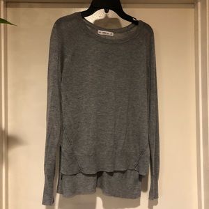 thin grey zara sweater